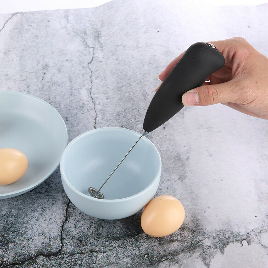 Electric Egg Beater Milk Frother Foamer Whisk Blender Stainless Steel