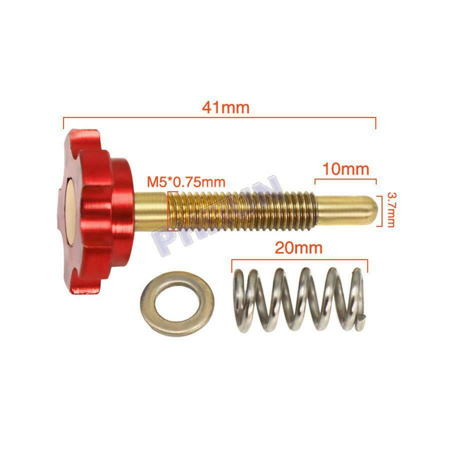 For PWK Carburetor Air Fuel Mixture Idle Speed Adjuster Screw Red CNC Billet