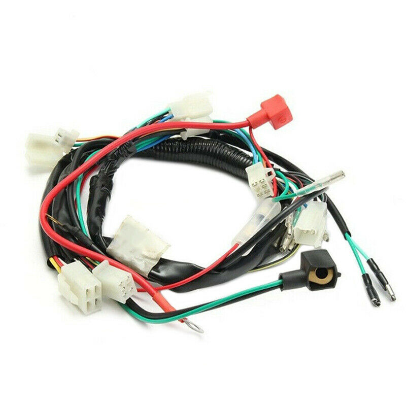 Motorcycle Engine Electric Start Wiring Loom Harness Fit For 49 50 90 110 125cc