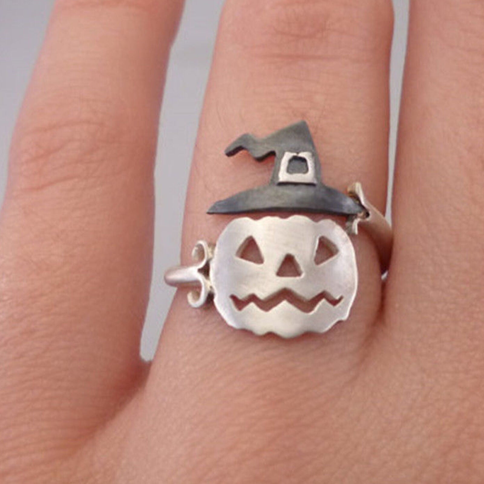 Adjustable Women's Open Rings Party Jewelry Cute Halloween Pumpkin Finger Ring