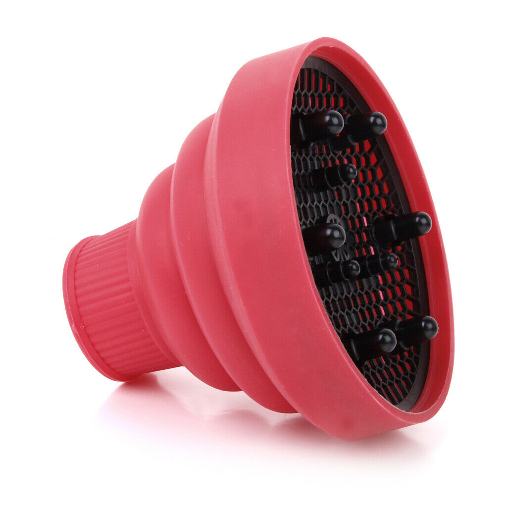Salon Hair Dryer Blow Dryer Diffuser Attachment for Natural Wavy Hair Red