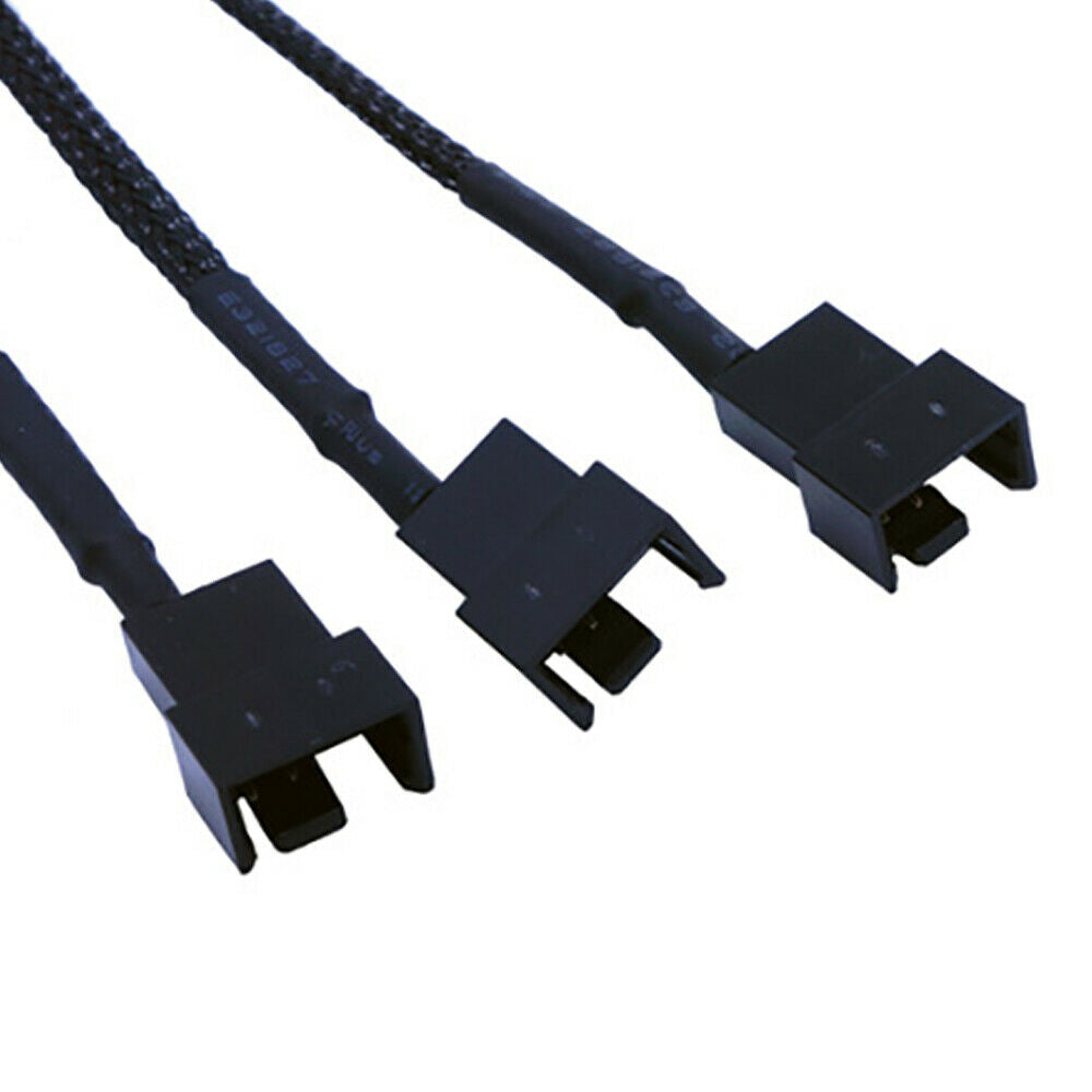 Universial Computer 1 To 3 Way 4 Pin HUB Splitter Connector Fan Extension Cable!