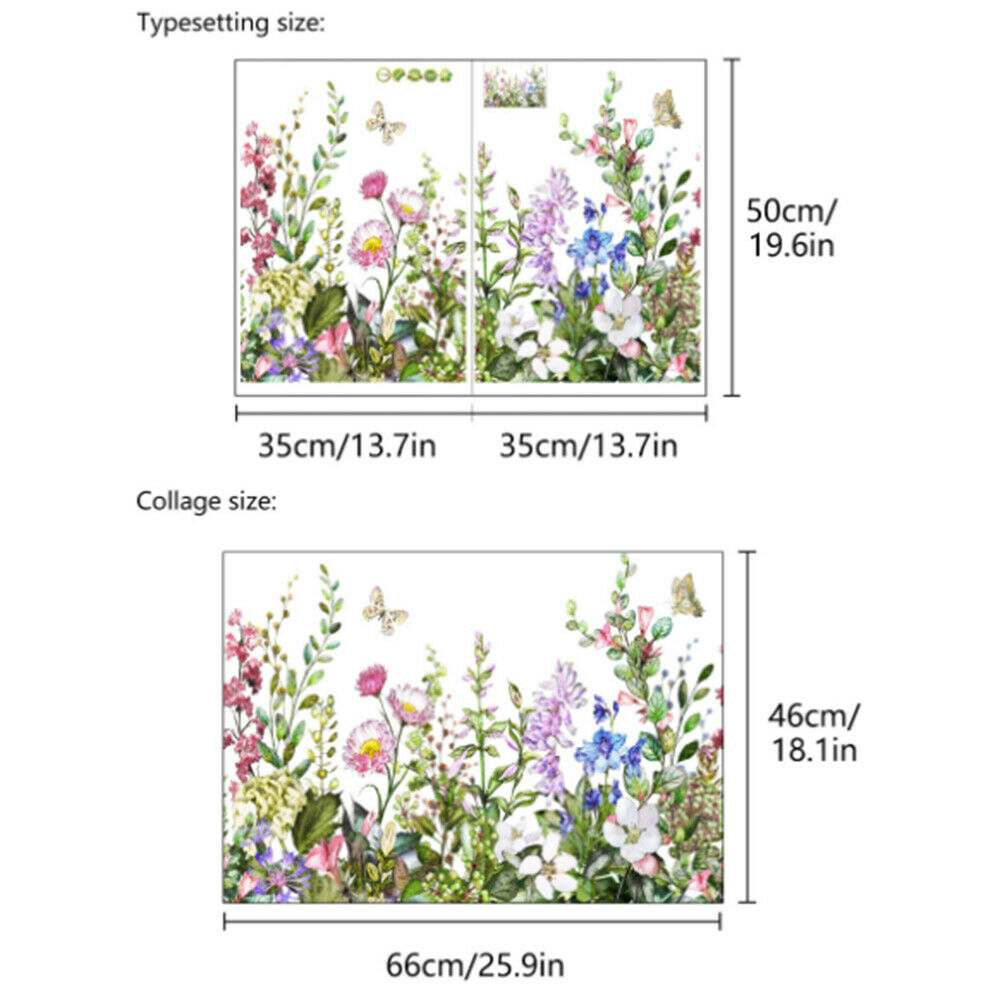 Plant flower Wall Paste Home Decor for Bedroom Living Room Wall Stickers Decals