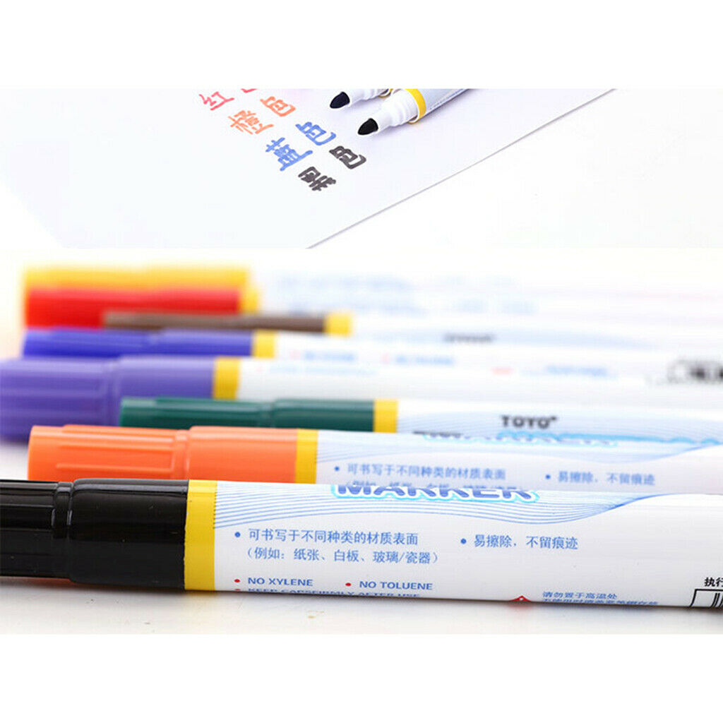 8x Whiteboard Marker Non Toxic Dry Erase Markers Sign Painting Stationery