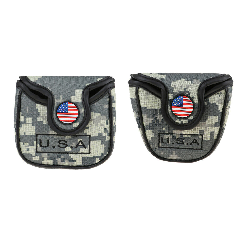 Magnetic Closure Golf Square Putter Head Protect Cover Sleeve Headcover