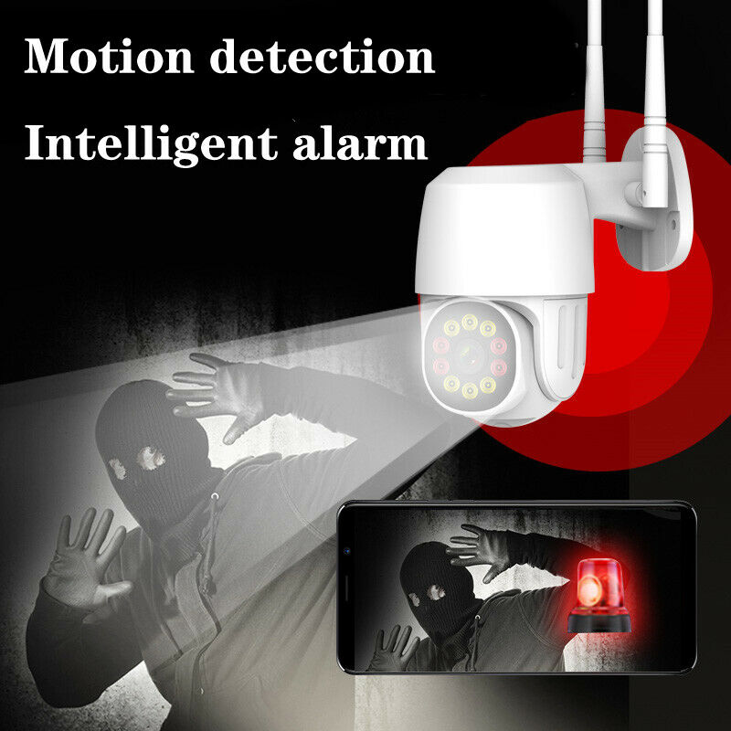 360Â° Wireless CMOS 1080P WiFi  Outdoor IP Camera Home Security IR Webcam w/Light
