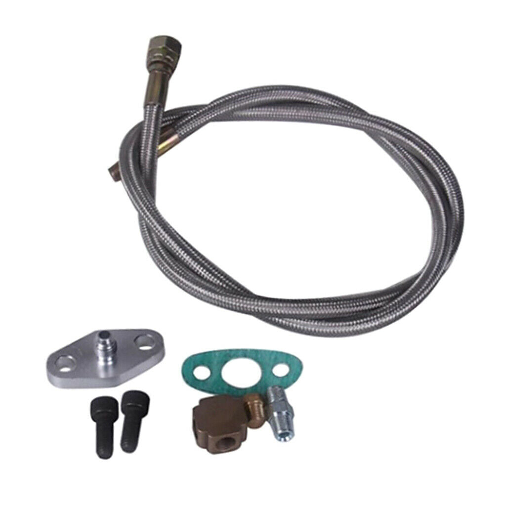 Half Set of Oil Feed Line Adapter Kit for Universal T3 Turbo Turbocharger