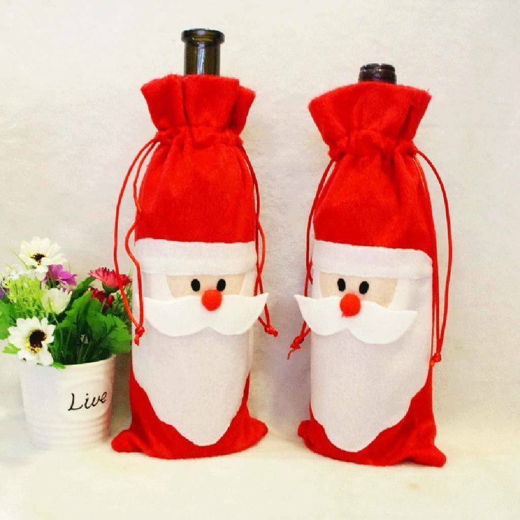 Santa Claus Wine Bottle Cover Wedding   Birthday Party Gift Wrapper Bag