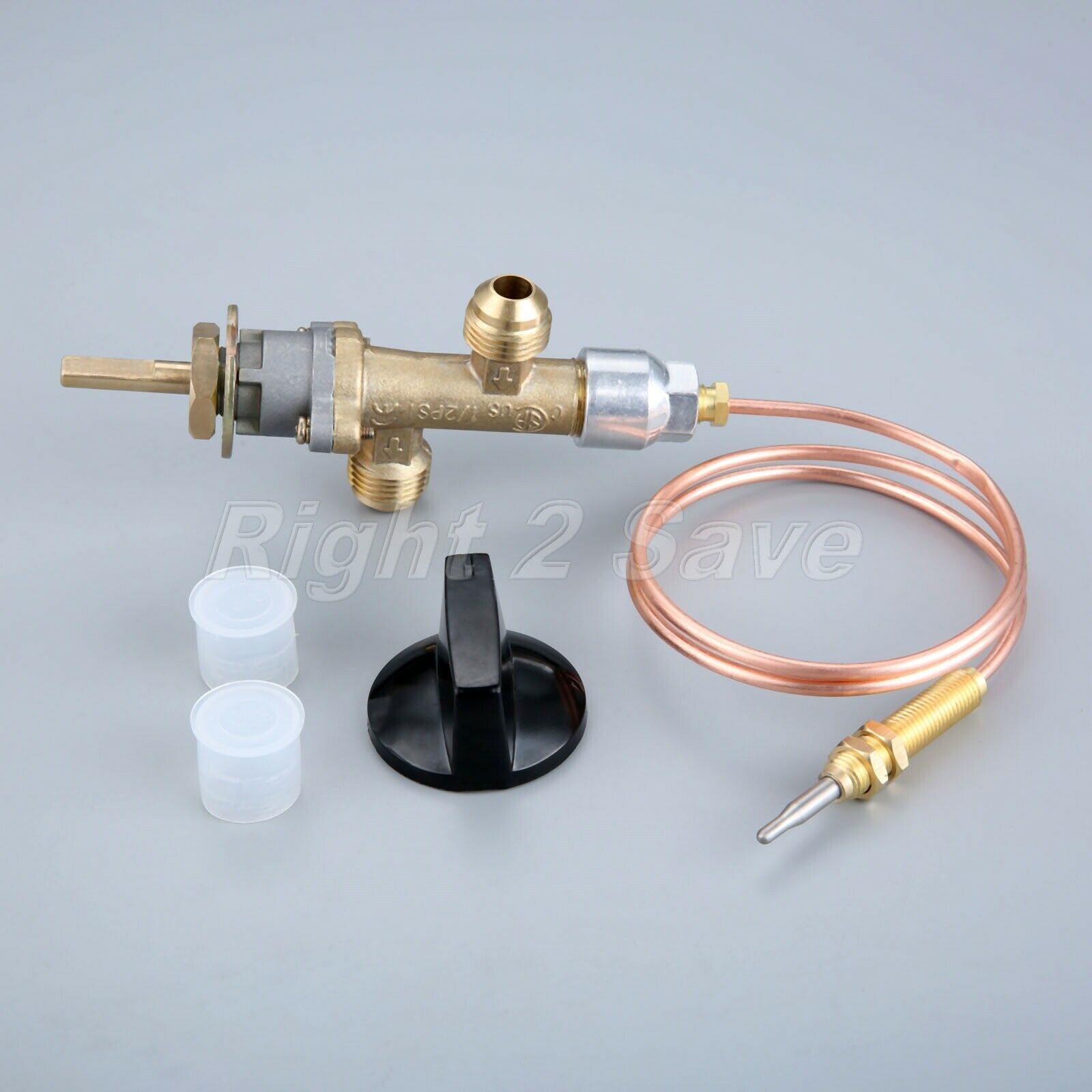 1Pc Gas Control Valve with Thermocouple and Knob Switch M8 Propane LPG Fireplace