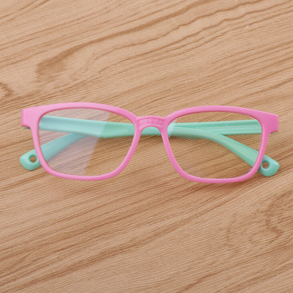 2pcs New Kids Eyeglasses Blue Light Blocking Silicone Frame Glasses Goggles
