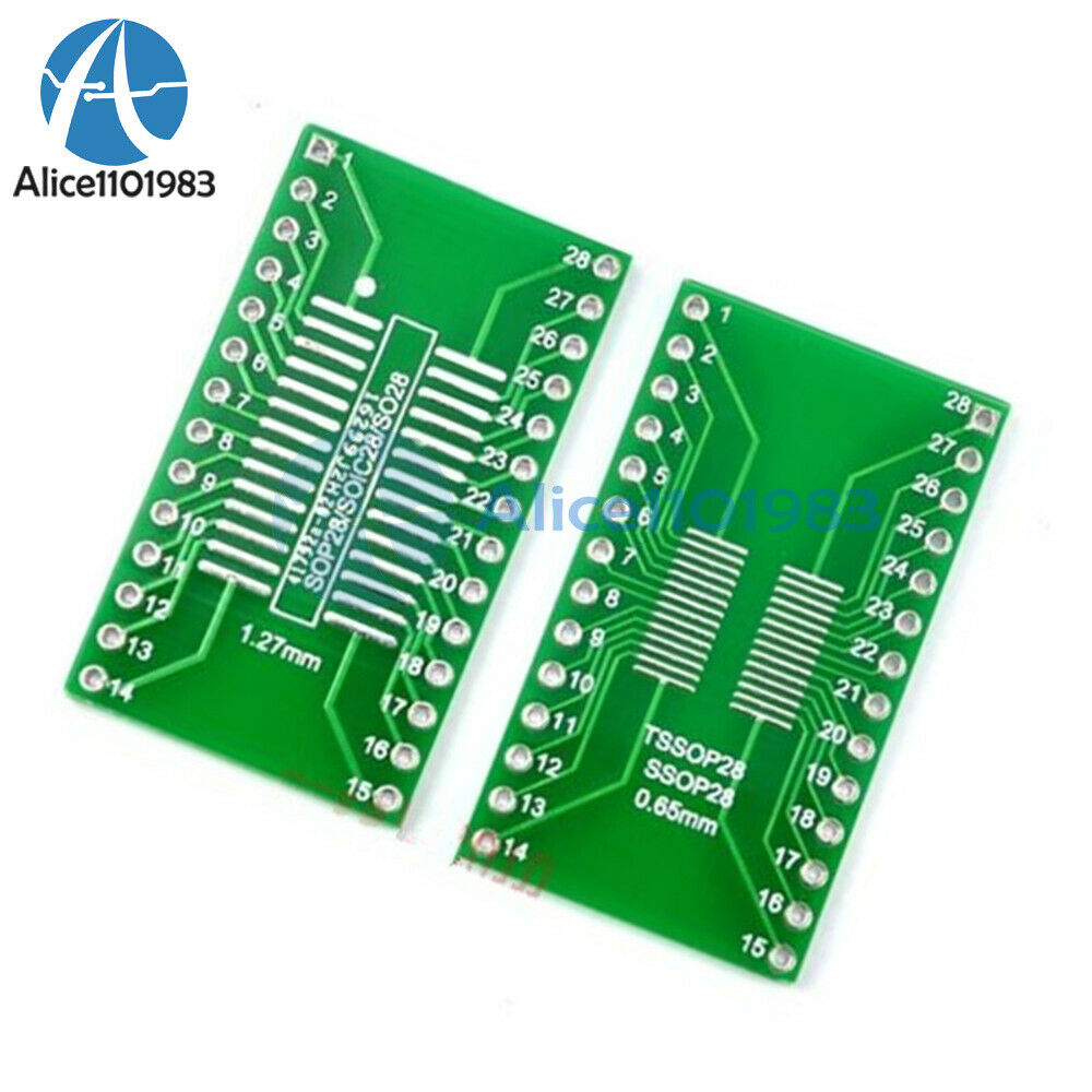 5PCS SOP28 SSOP28 TSSOP28 to DIP28 Adapter Converter PCB Board 0.65/1.27mm