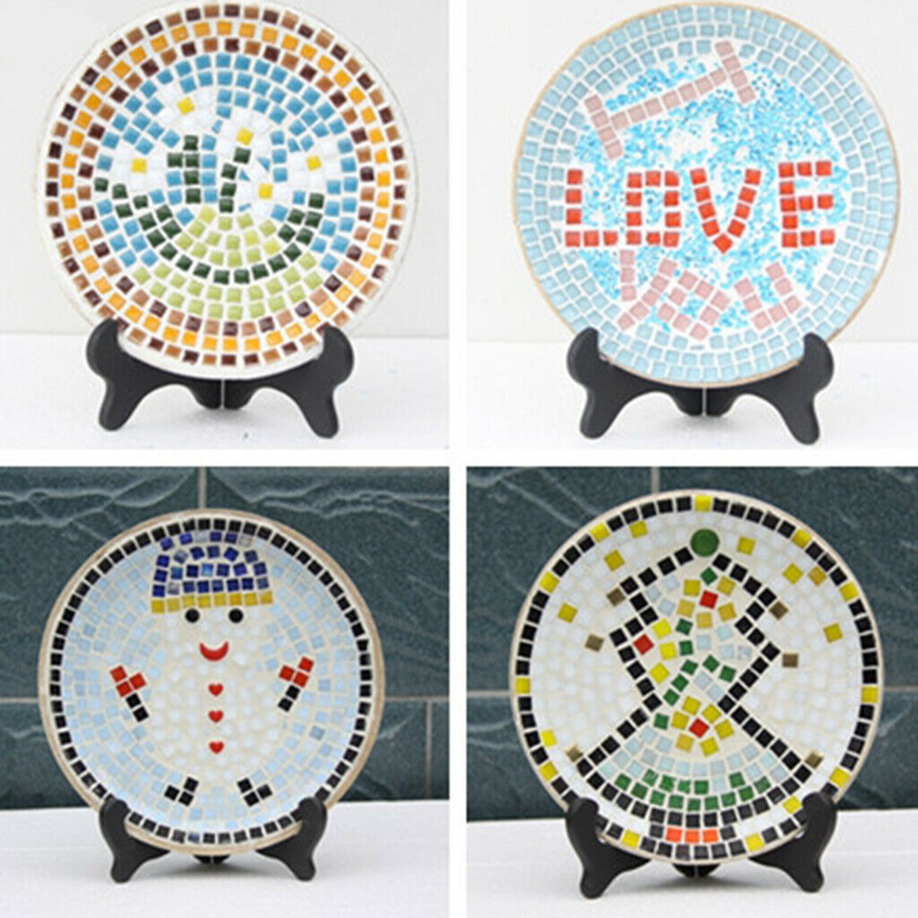 Colorful Mosaic Tiles - 220 Stained Glass Mosaic Tile Supplies Rectangle for DIY