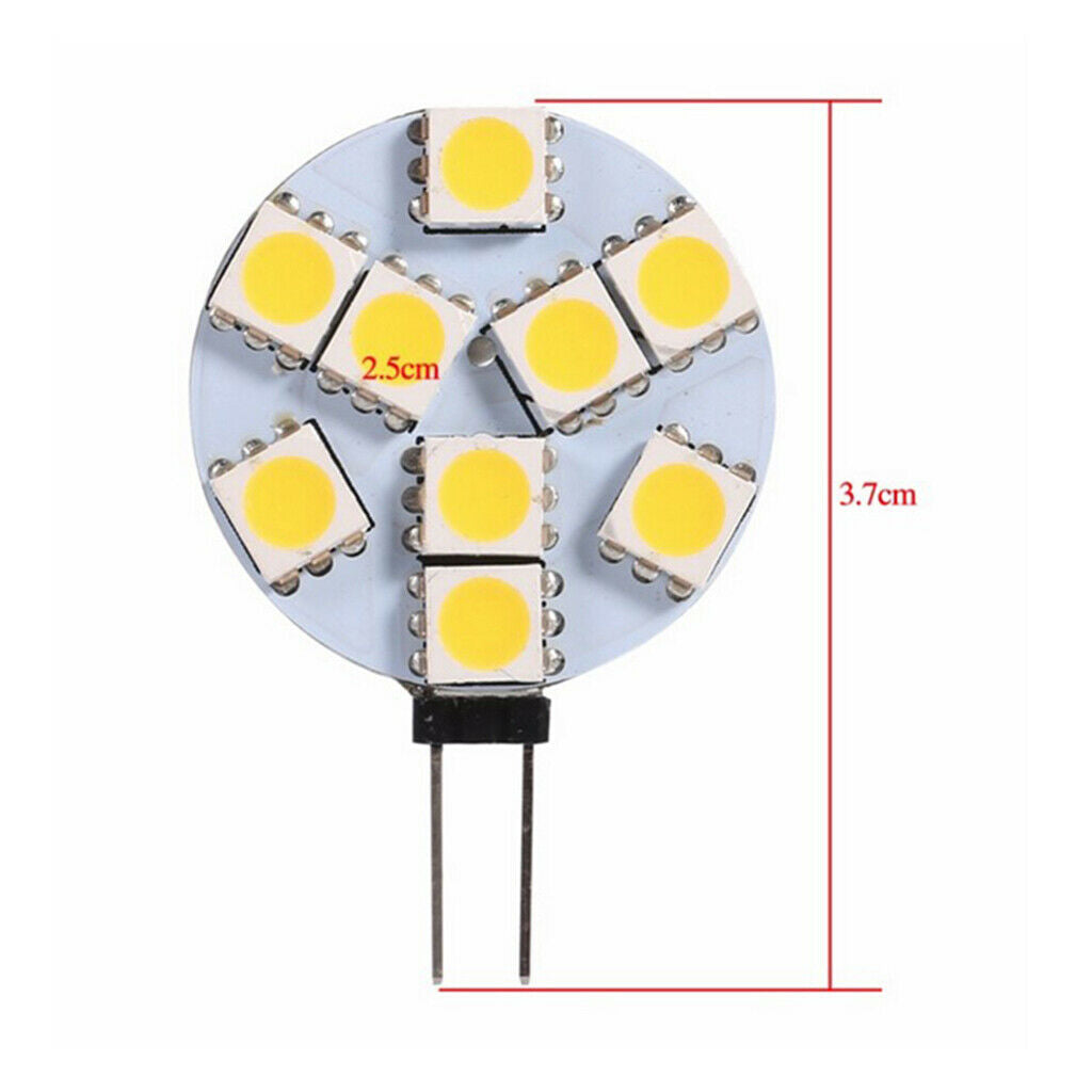 10pcs G4-5050-9SMD 0.36W Halogen Vehicle Bulbs Auto Xenon 12V Headlights Car