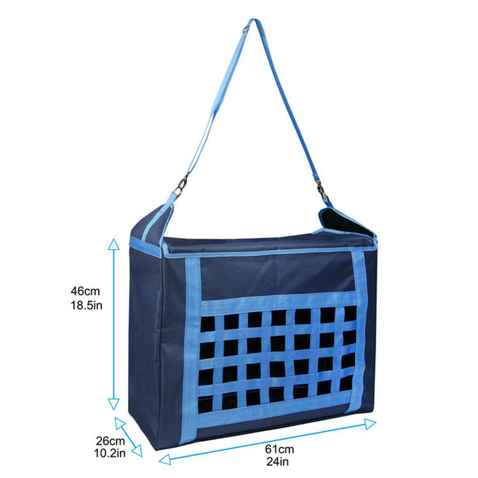 Slow Feed Horse Hay Bag Adjustable Hay Net Haylage Tote Pouch for Horse