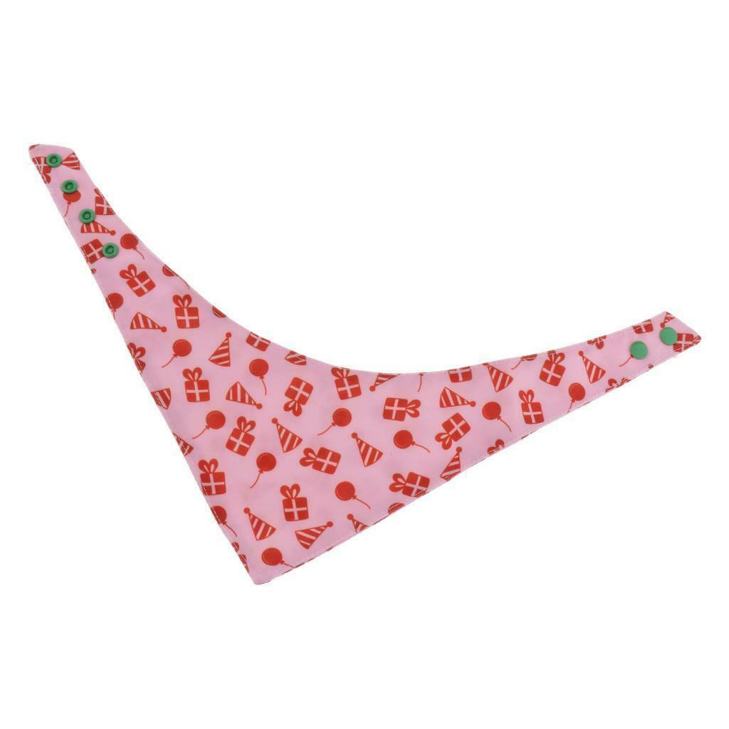 Dog Cat Triangle Scarf Cat Puppy Washable Saliva Towel For Dog Cat Pink-S