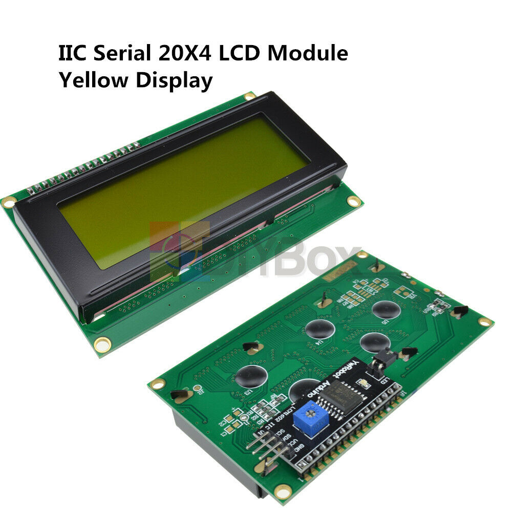 IIC/I2C/TWI/SPI Serial Interface 2004 20X4 Character LCD Module Display Yellow