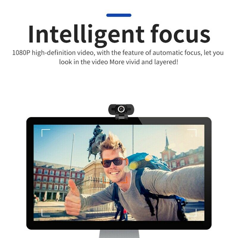 1080P  Computer Camera USB Web Camera Webcams Built-in Sound-Absorbing Microp9