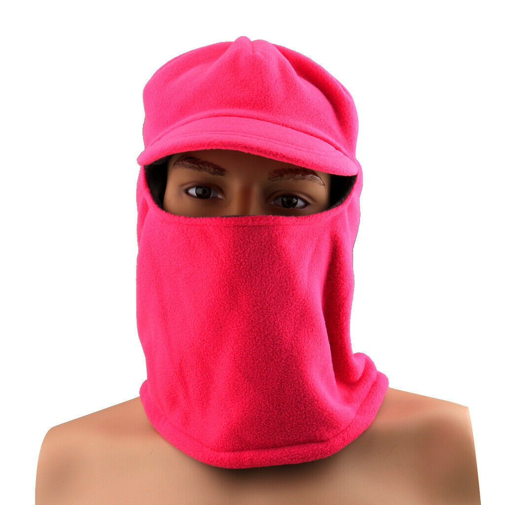 Outdoor warm hat Waterproof cycling   Wind ski head   Rose red