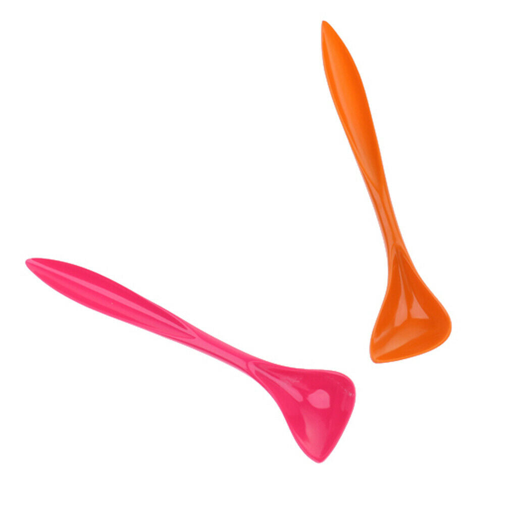 2 pcs Melamine Pet Dog Cat Can Food Spoon with Long Handle (Random Color)