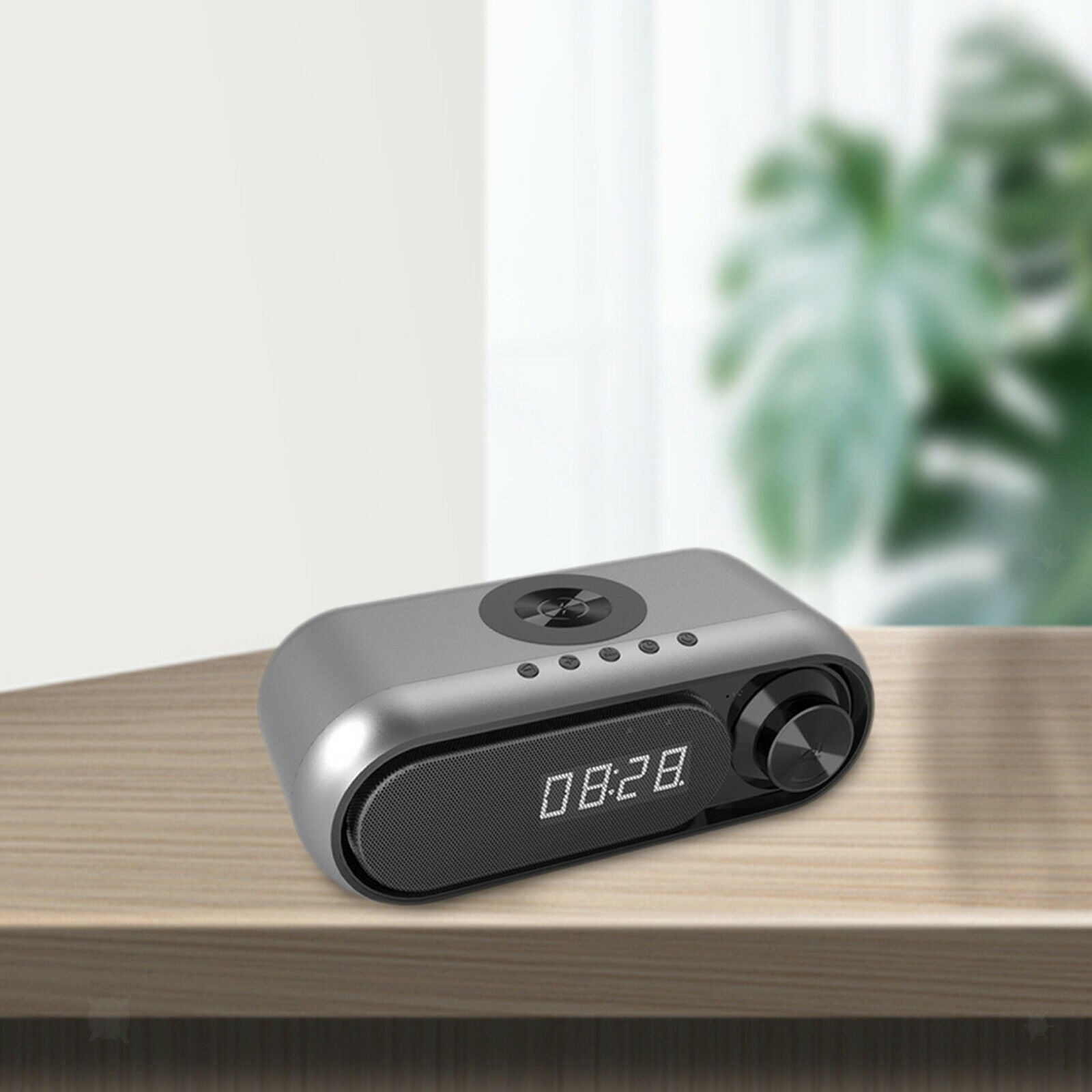 Bedside Bluetooth Speaker Wireless Charging for Bedroom FM Radio Indoor