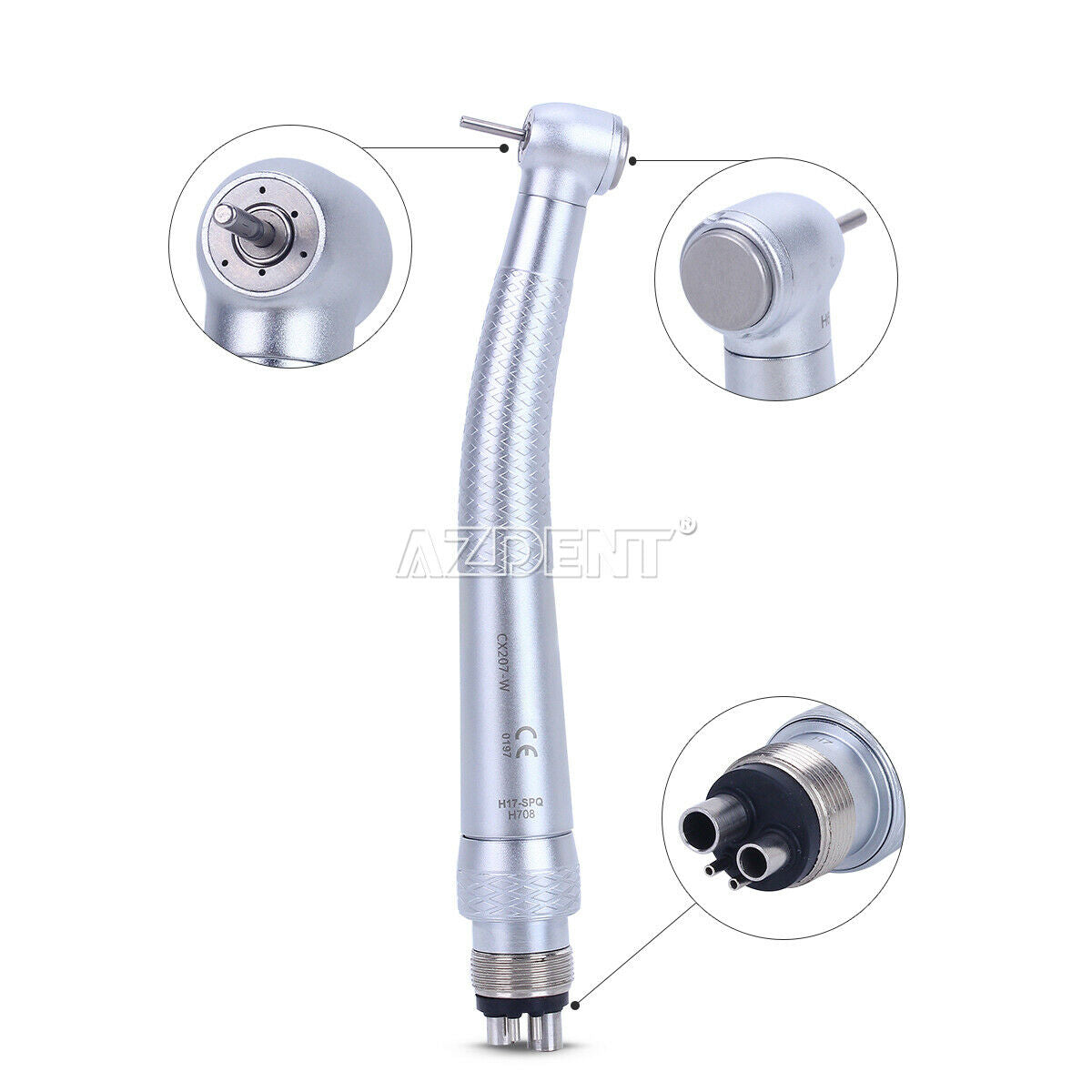 20X COXO Dental 4 Holes High Speed Handpiece Push 3 Water Spray & Quick Coupling