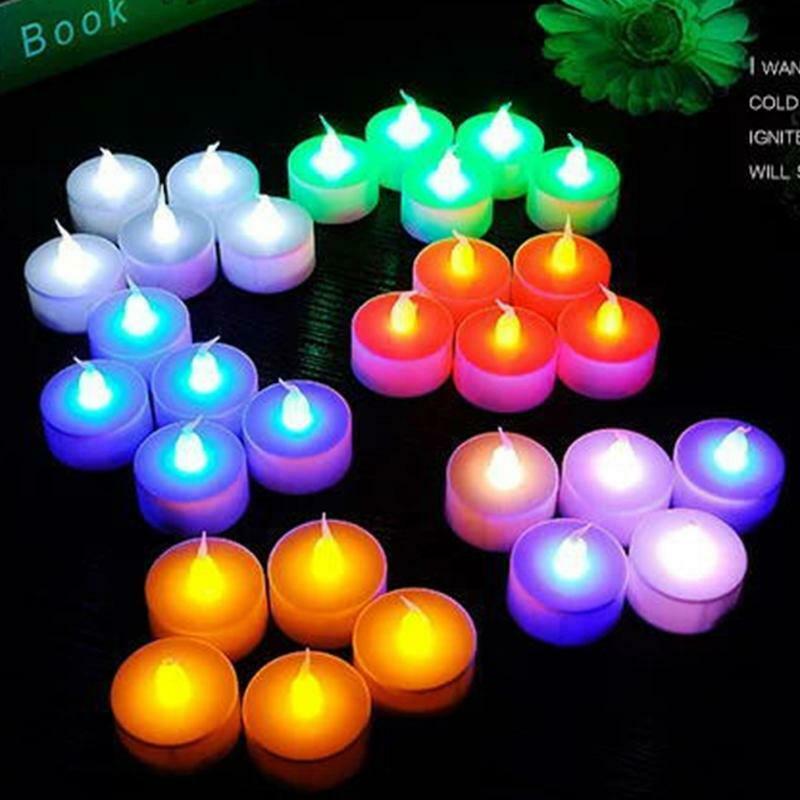 6pcs Color Changing LED Tea Lights Flameless Tealight Candle with Colorful Light
