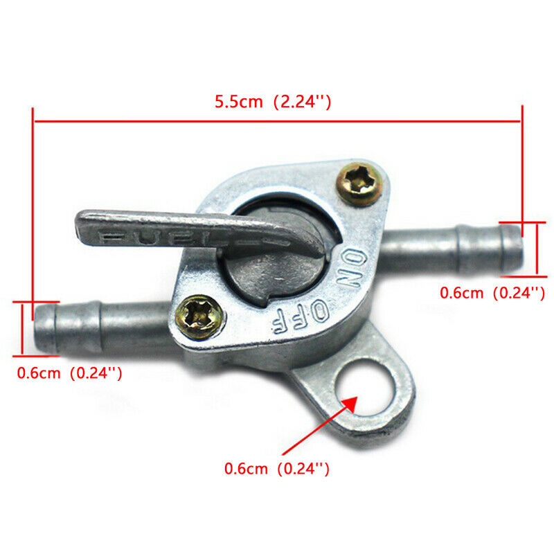 Universal 6mm Inline Petcock Motorcycle/Quad/Lawnmover Petrol Fuel T.l8