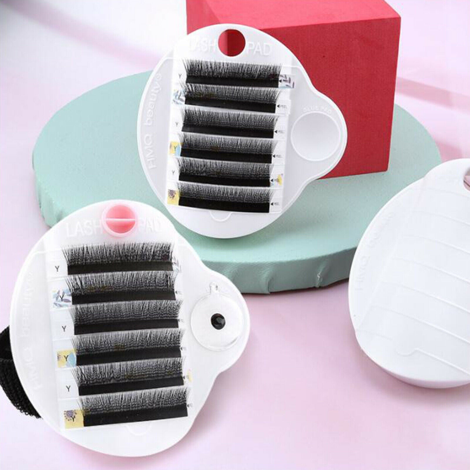 Individual Eyelash Extension Hand Plate with Adjustable Wrist Strap White