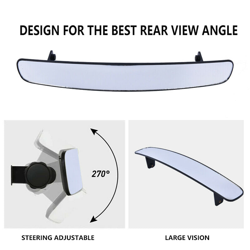 Golf Cart Rear View Mirror, 180 Degree Rear View Mirror 16.5" Extra Wid_DD