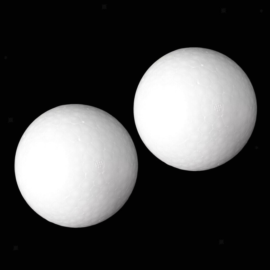 2x Foam Balls for Slime DIY and Art Craft Supplies â€“ White Styrofoam Beads for