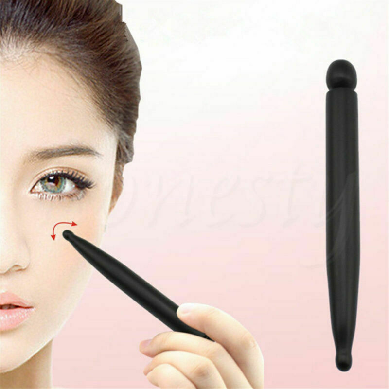 Black Natural Bian Stone Needle Massage Stick Wand Gua Sha Acupoint Acupuncture