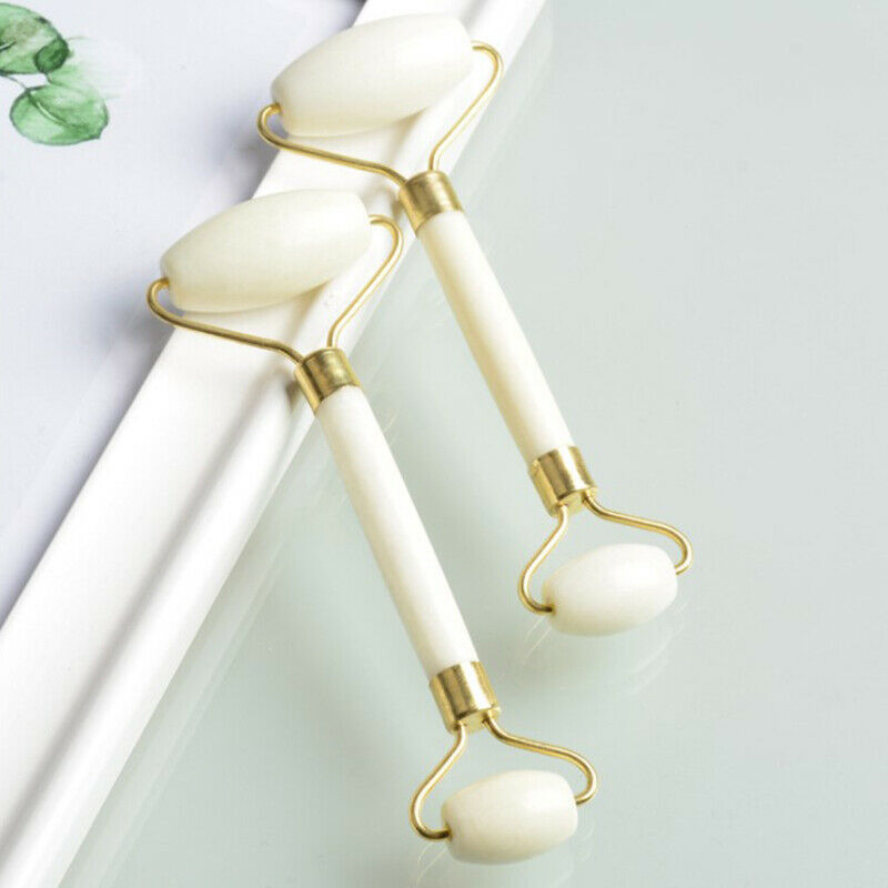 Jade Stone Facial Massage Roller For Face Neck Natural Massager Green ThinFCA