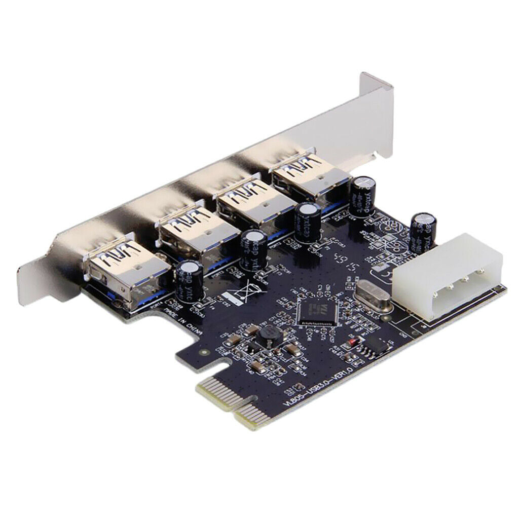 4 Port PCI-e to USB 3.0 HUB PCI Express Expansion Card Adapter 5 Gbps Speed