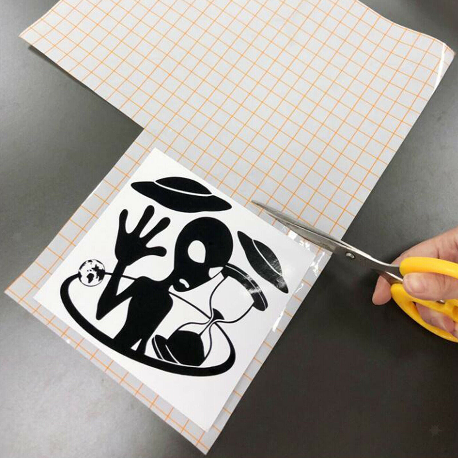 Vinyl Transfer Paper Tape Roll 12" x 79 inch with Alignment Grids Decals Windows