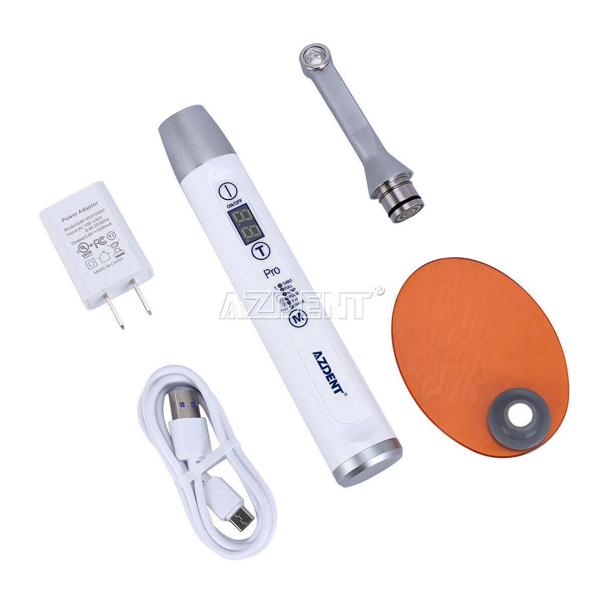 3X AZDENT Dental Wireless Cordless LED Curing Light PRO105 White 1600 mw/cm2