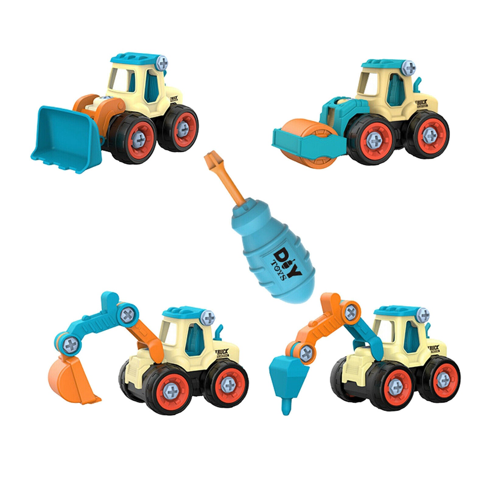 4pcs Nut Disassembly Loading Unloading Engineering Truck Tool Education Toys