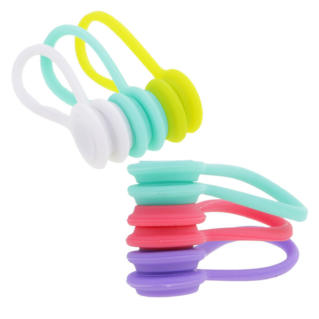 6 Piece Magnetic Earphone Cable Winders Wrap Corder Organzier String Tidy
