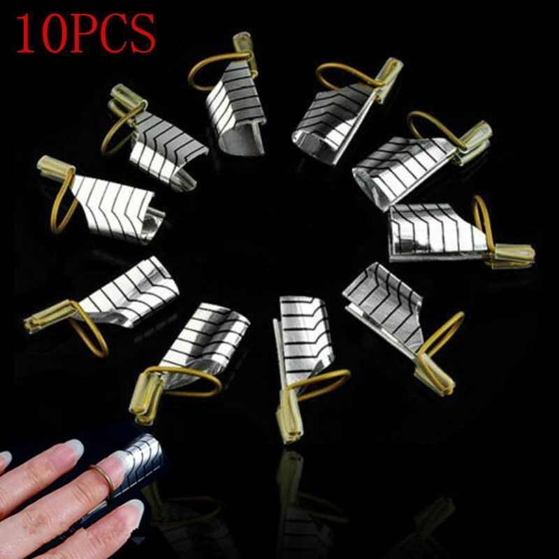 10 Pcs Reusable UV Gel Acrylic French Nail Art Tips Extension Guide Form Tool_US