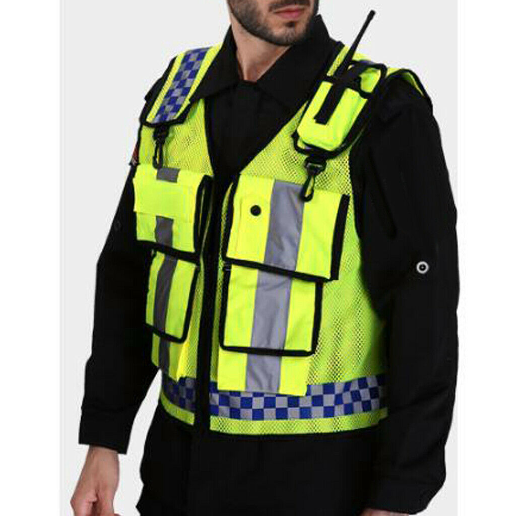 Men Women Safety Protection Vest Zipper Reflective Jacket Security Waistcoat