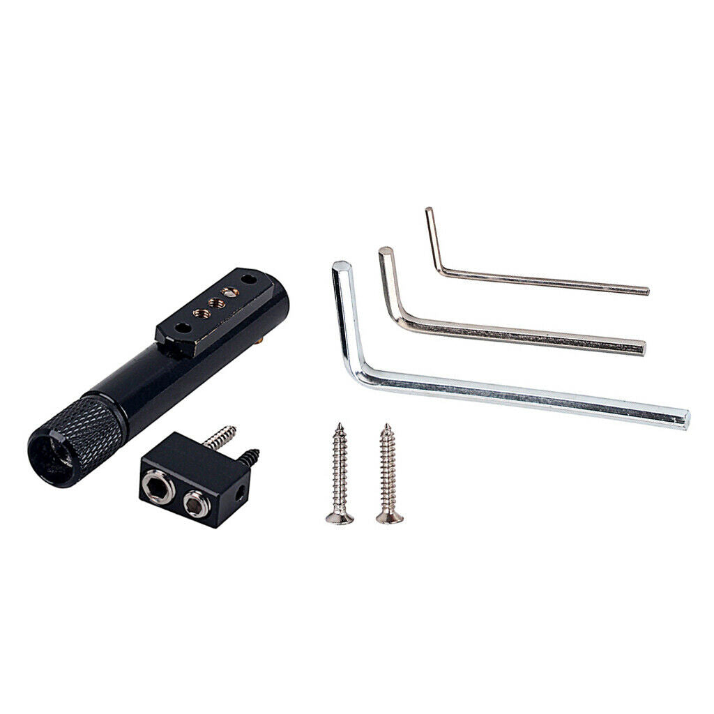 Nickel Black Headless Bass Bridge Set