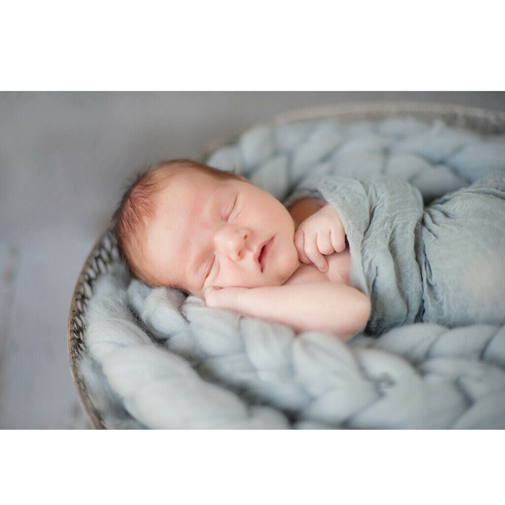 2pcs Baby Boy Girls Soft Cotton Knitting Ball Blanket Photography Props Rug
