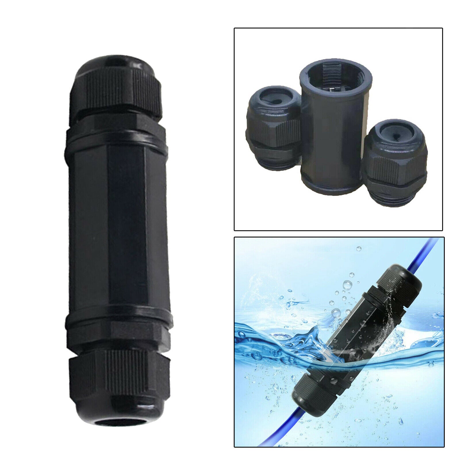 Waterproof Connector LAN Extender Outdoor Coupler Adapter Female to Female