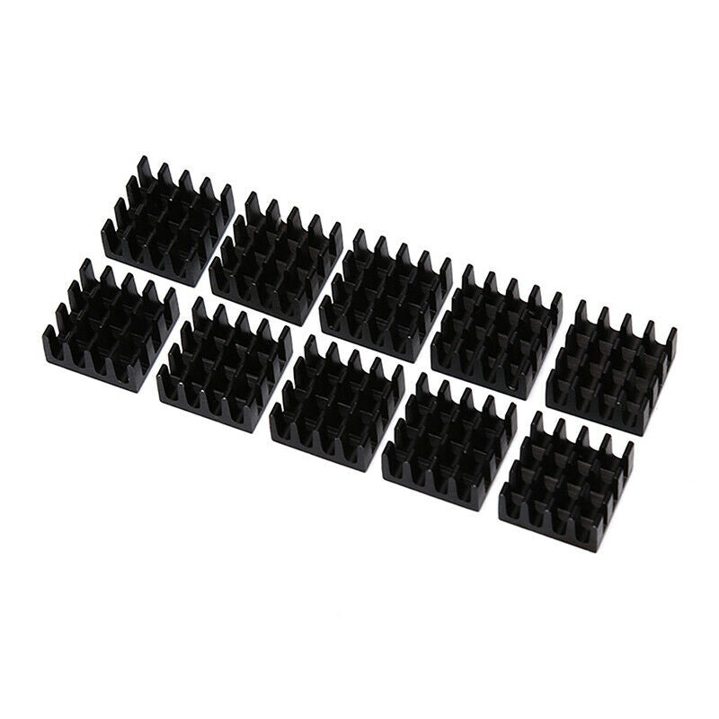 10Pcs Aluminum Heat Sink 14x14x8mm High Quality Heatsink Black Radiator Cool Tt
