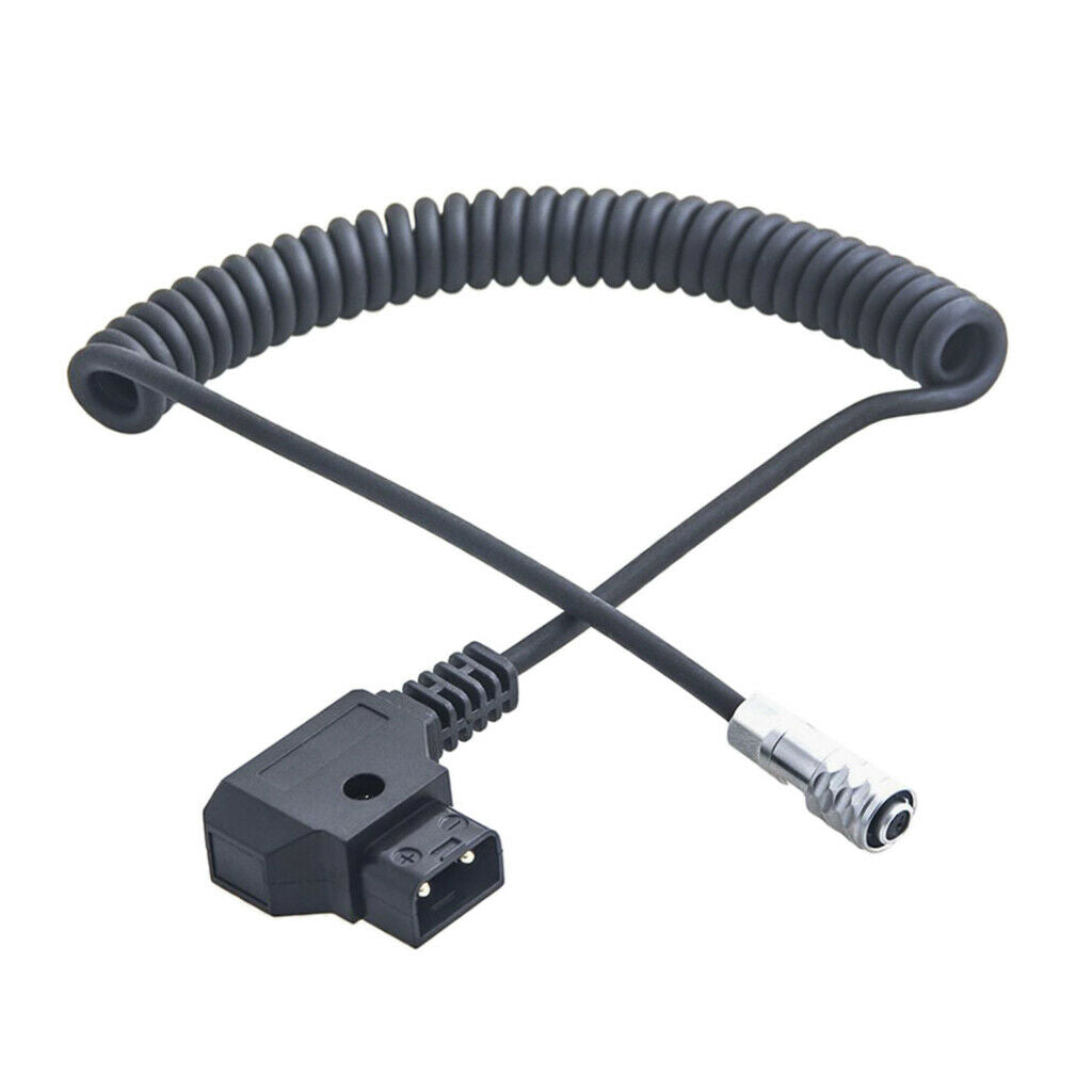 D-Tap to 2 Pin Female Plug Connector Spring Power Cable for BMPCC 4K Camera