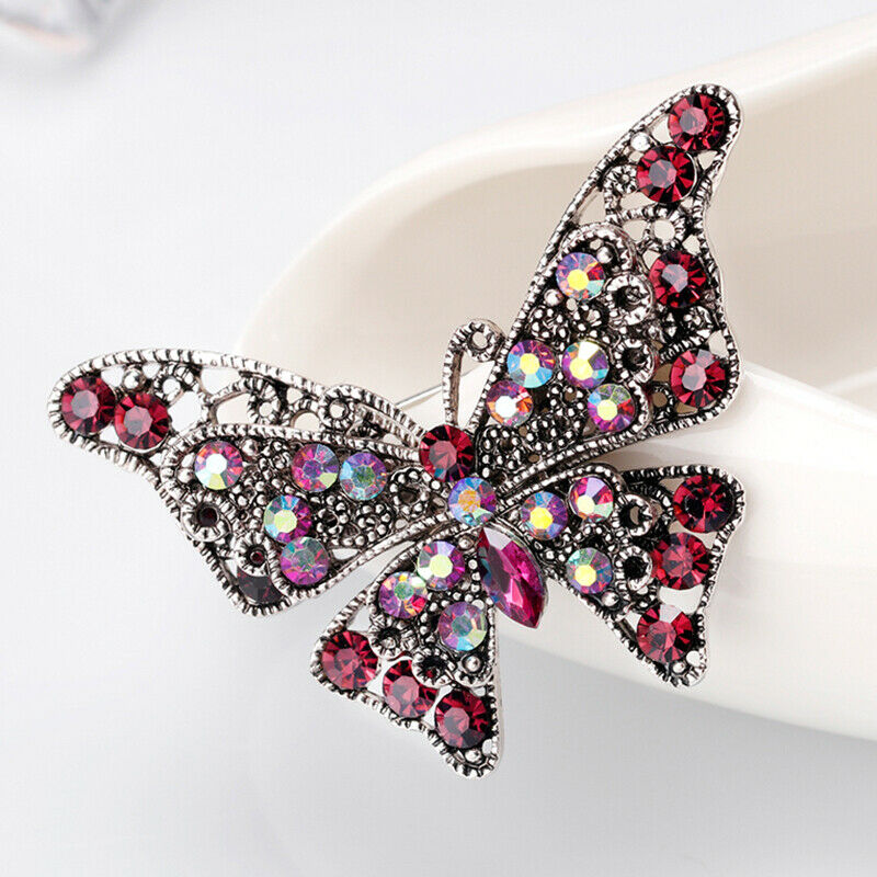 Crystal Brooch Pins Dragonfly Butterfly Brooches Jewelry Wedding Party Gi.l8
