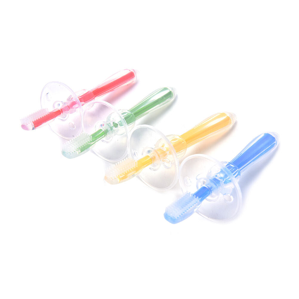 Silicone Kids Teether Training Toothbrushes  Infant Newborn Brush Tool A .l8