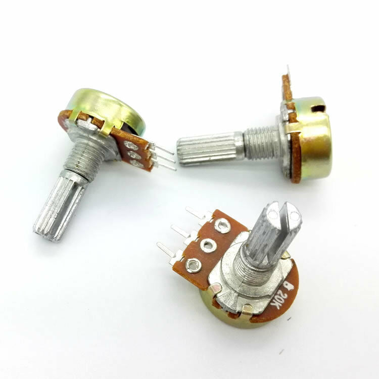 5Pcs WH148 Pot B100K 100K Linear Potentiometers Shaft 20mm 3pin 3 Pin Knob