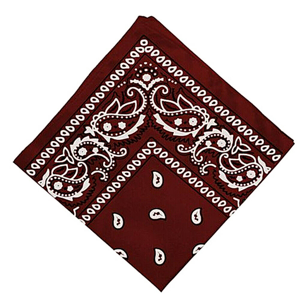 2x Novelty Cotton Paisley Print Paisley Cowboy Bandana Head Wrap Hair Band