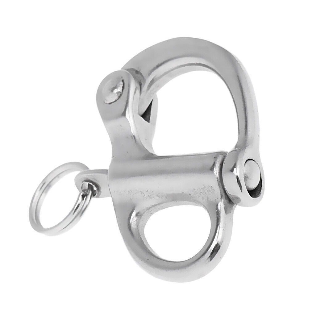 2 Pack Quick Release Snap Shackle Pull-Lock, Stainless Steel (5.2x2.8cm &