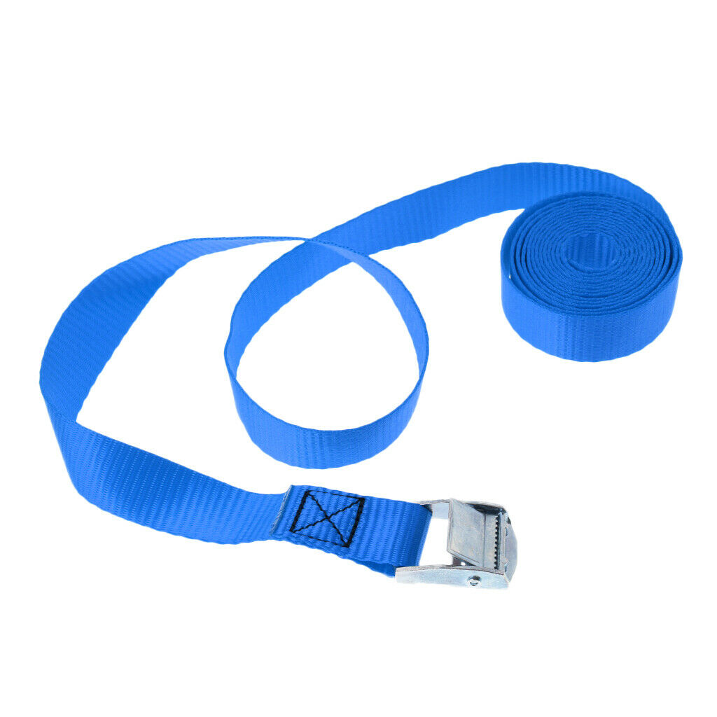 Blue Cam Buckle Tie Down Lashing Strap Roof Racks Trailers 25mm x 2.5m Long